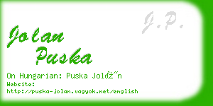 jolan puska business card